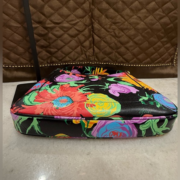 Gucci X Ken Scott New Shangai Calfskin Floral Print Small Jackie 1961 Hobo - Picture 6 of 10
